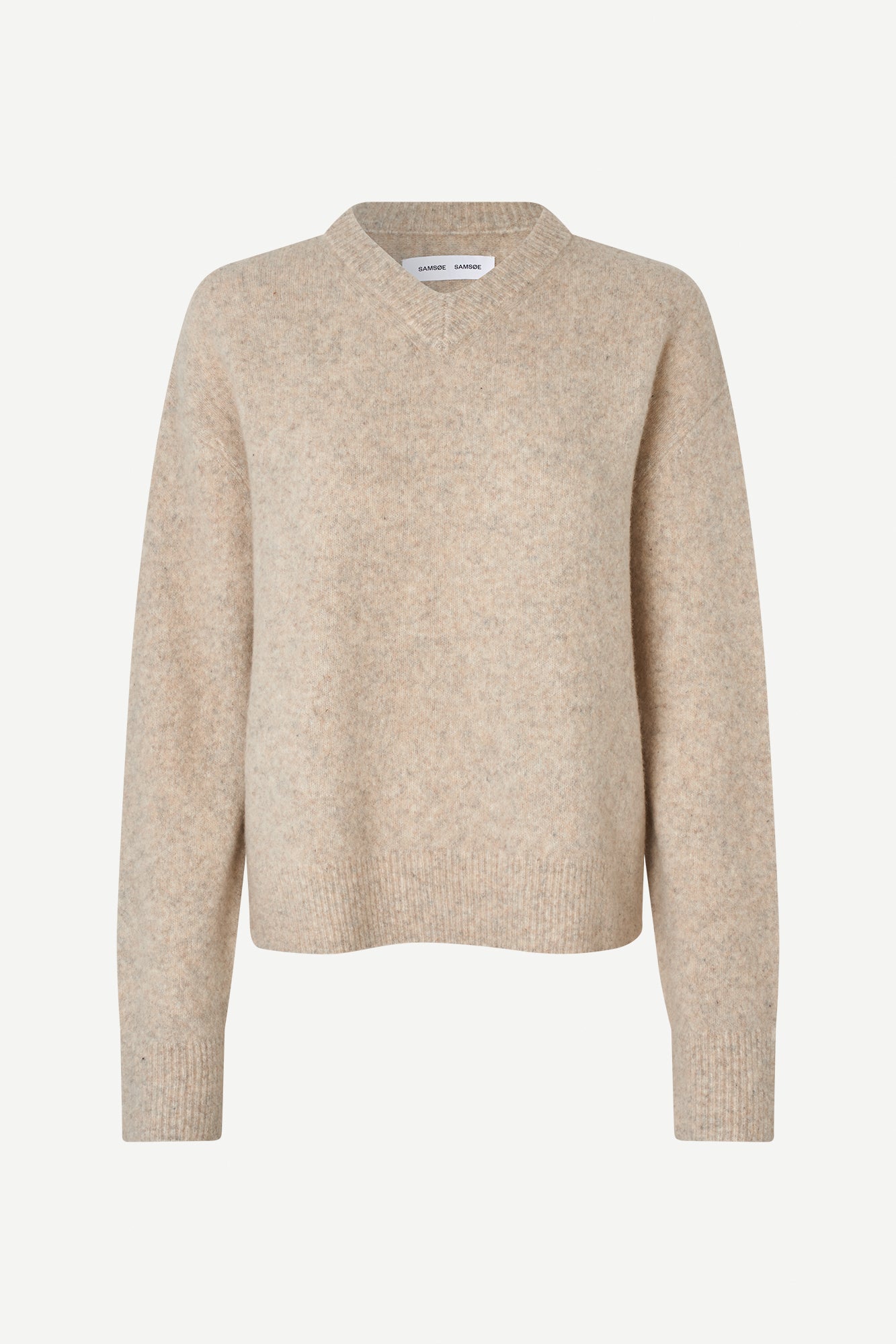 Samelody v neck light grey melange