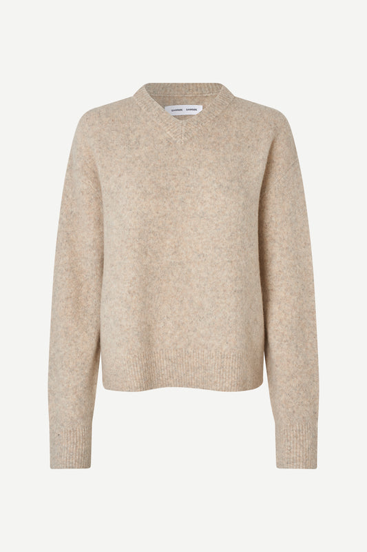 Samelody v neck light grey melange
