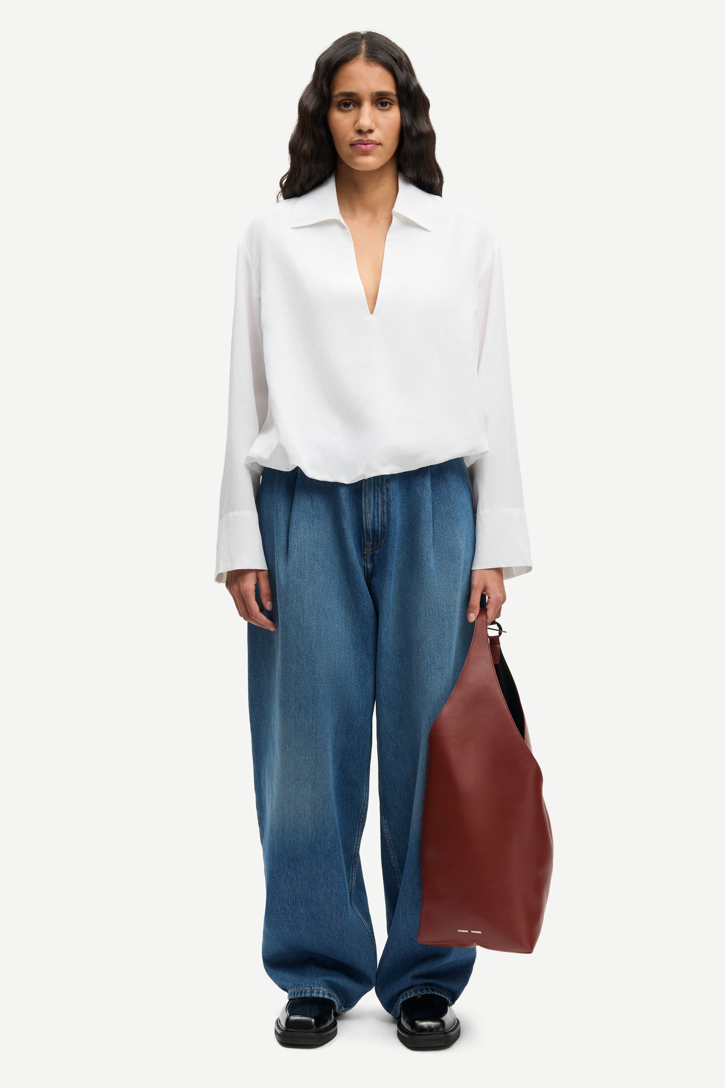 Saharper pleat jeans fluid