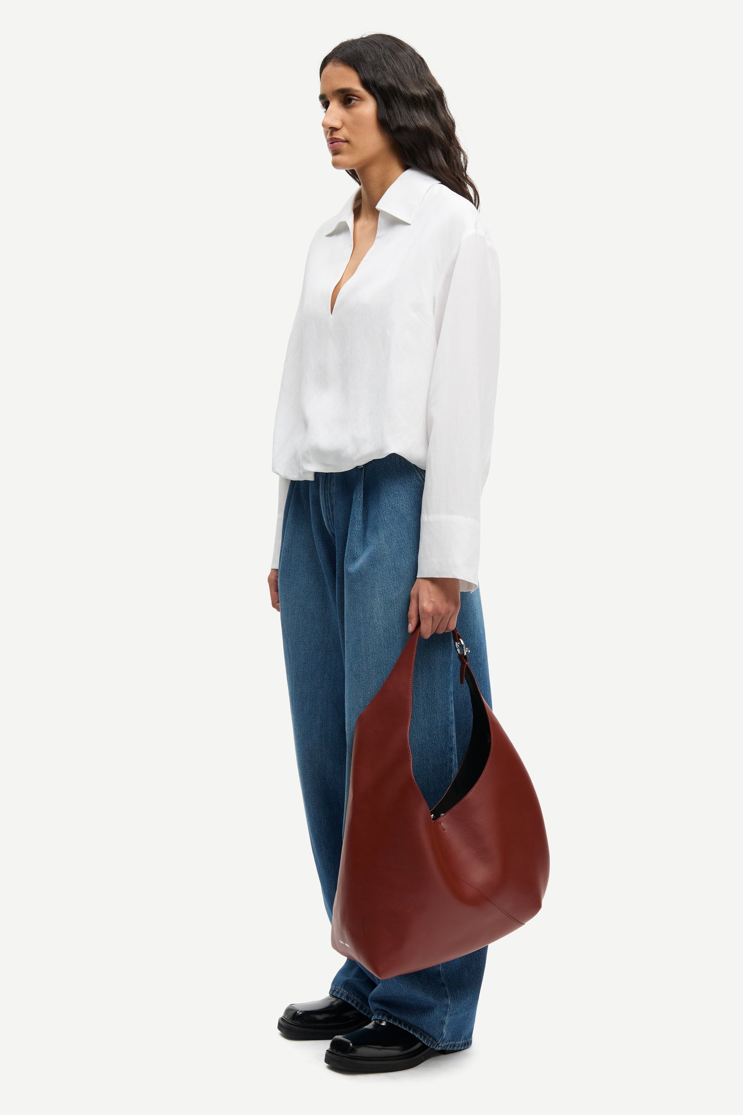 Saharper pleat jeans fluid