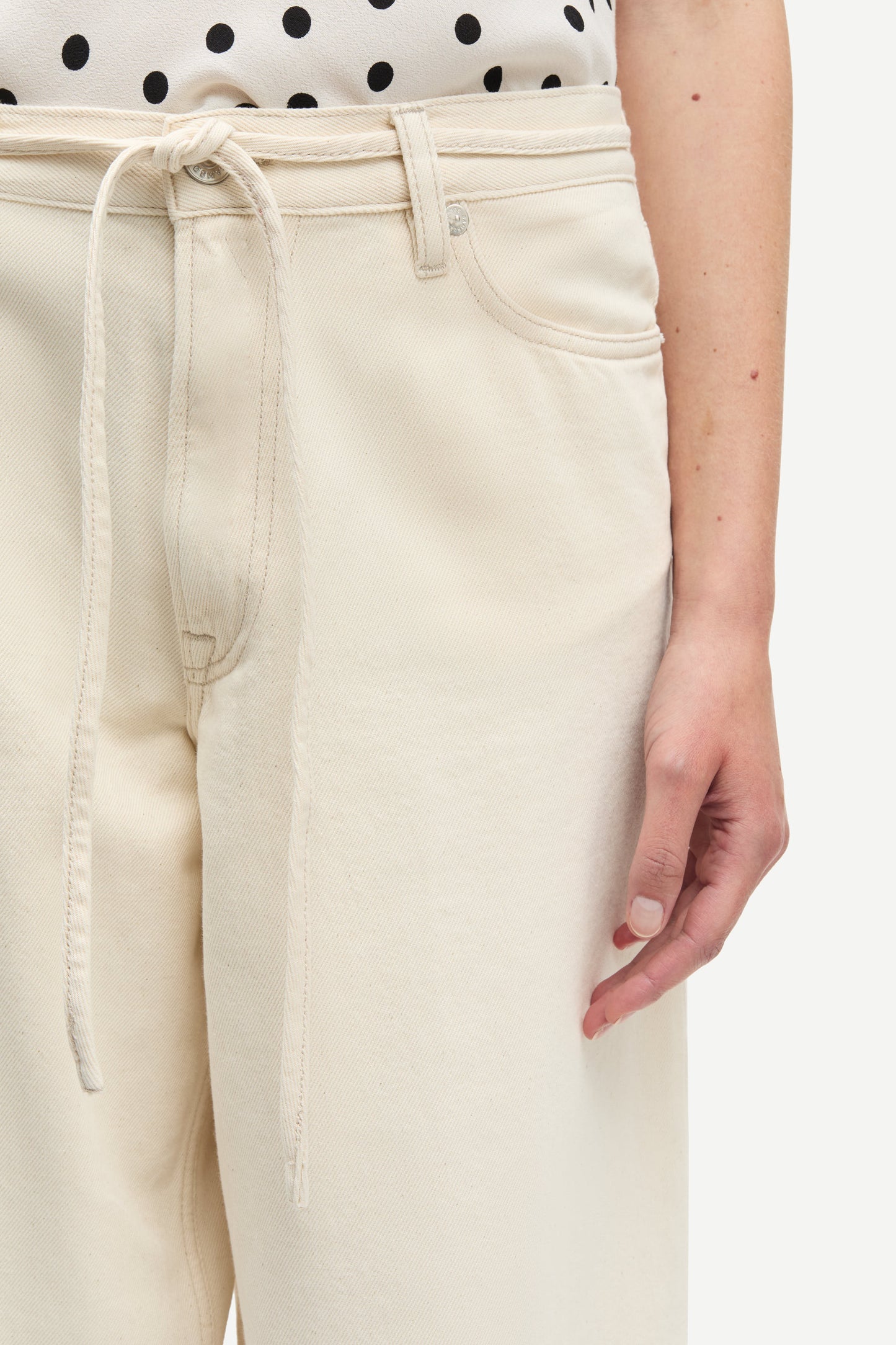 Saharper jeans belt soft natural