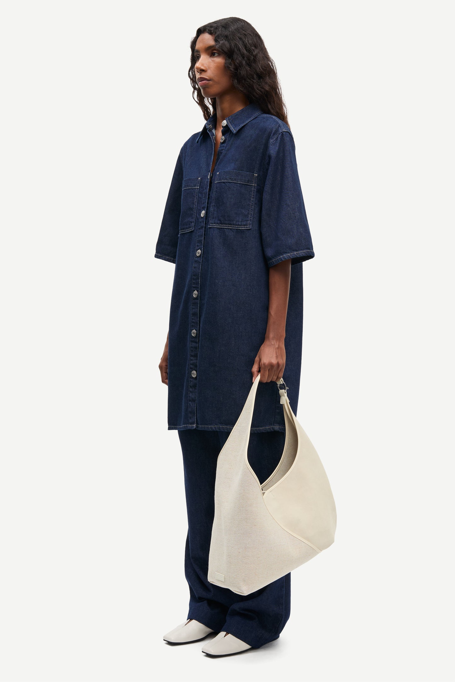 Satily dress soft denim