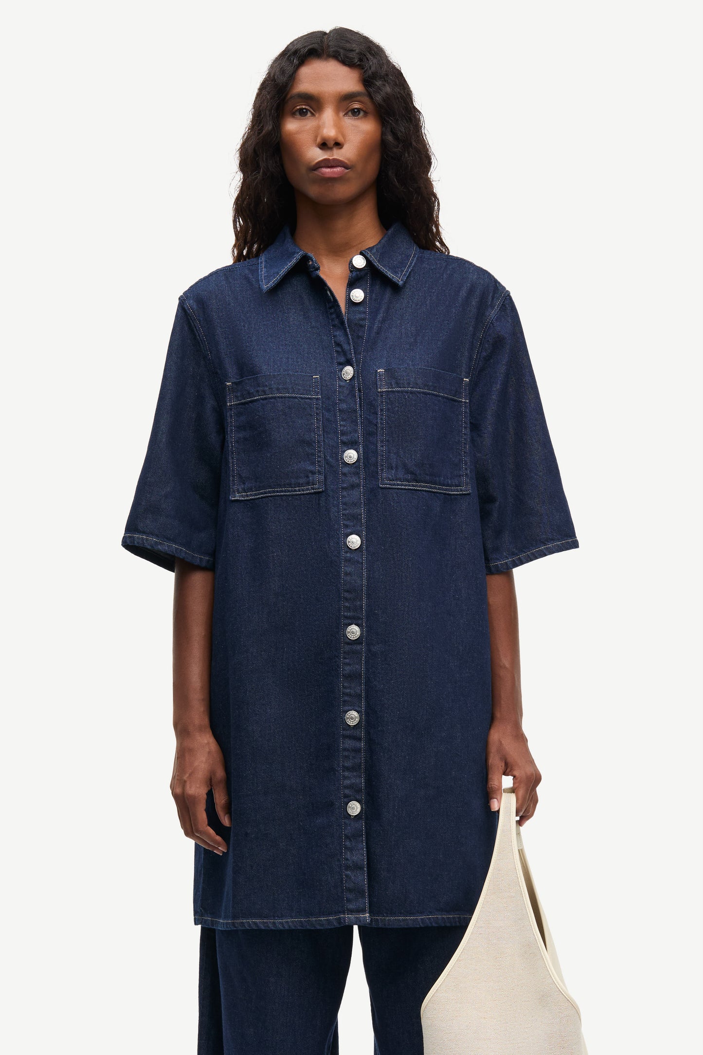 Satily dress soft denim