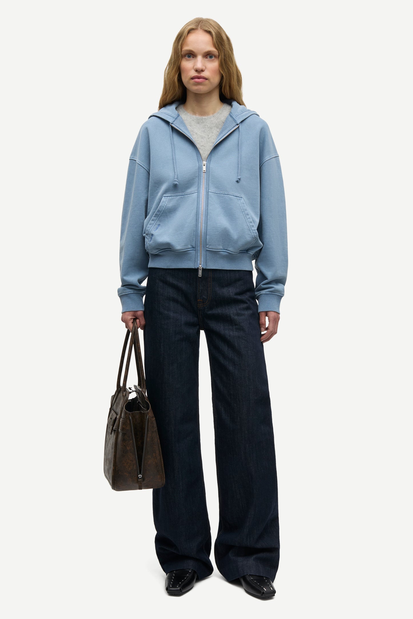 Sava hoodie wind blue pigment