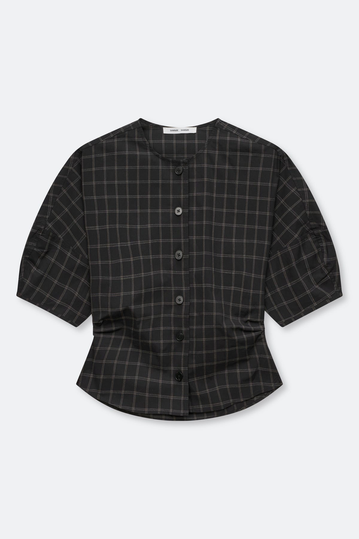 Satall blouse black check