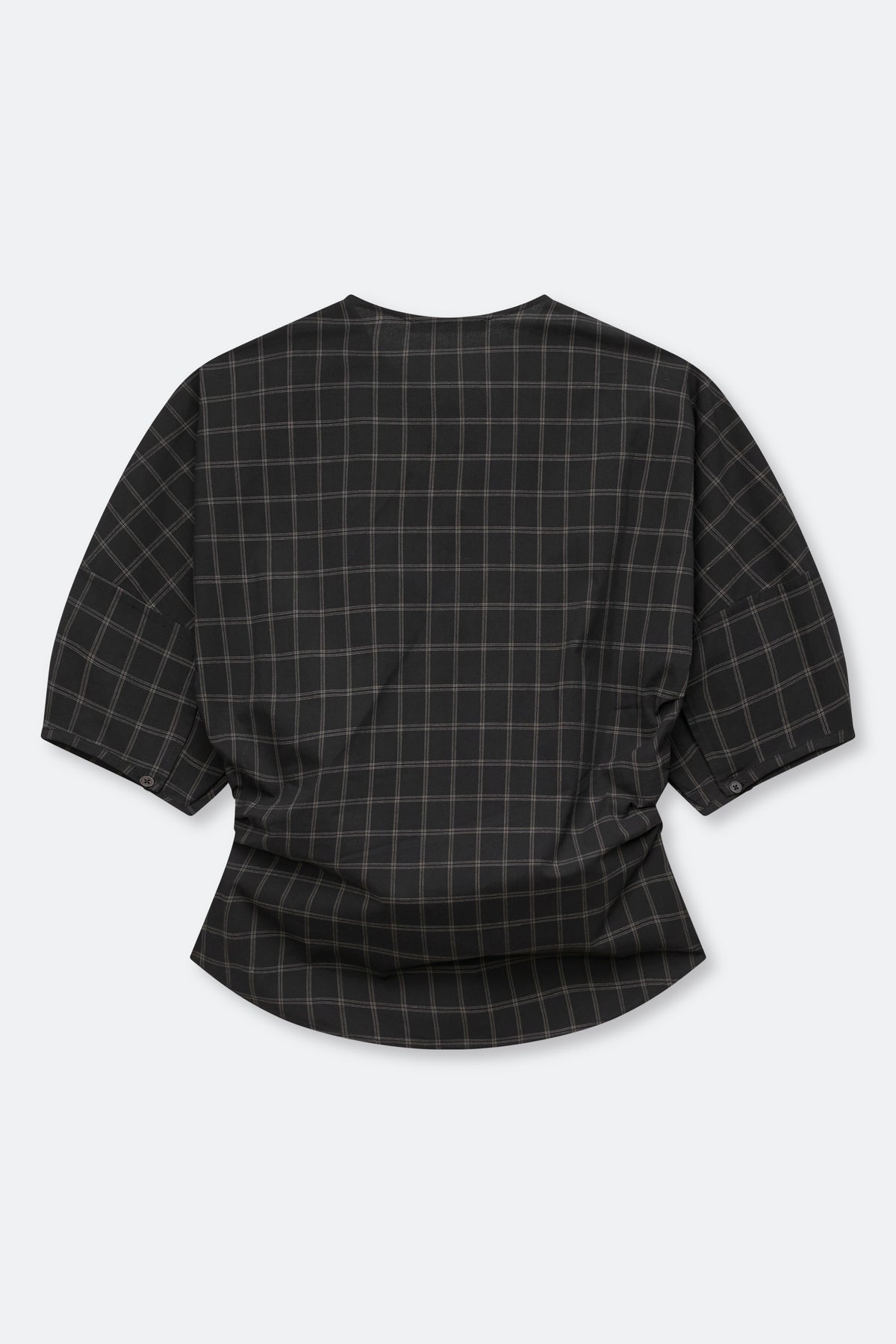 Satall blouse black check