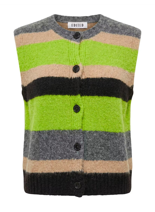 Wedeke knit vest multi stripe