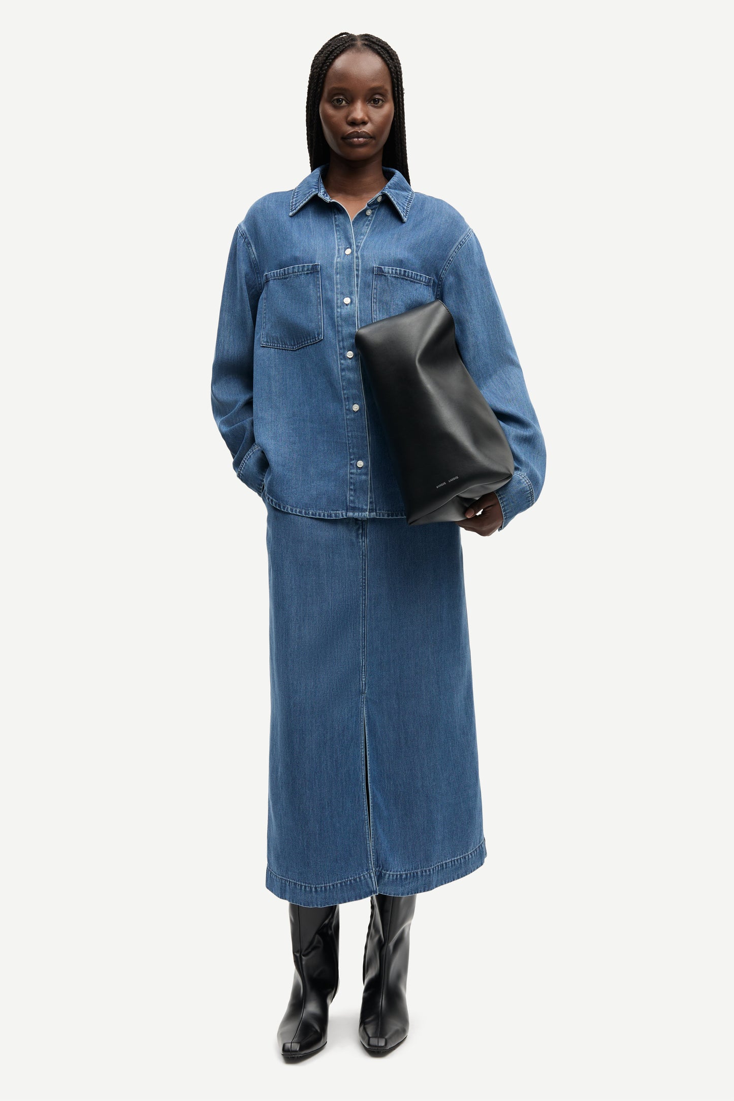 Satoves skirt denim blue