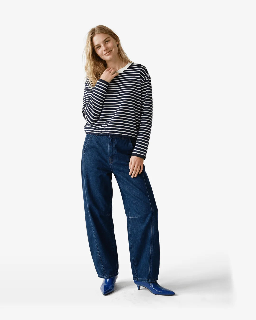 Vicky pants mid blue denim